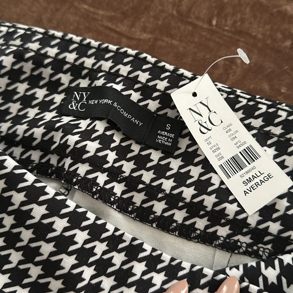 NY and CO houndstooth flare trouser legging